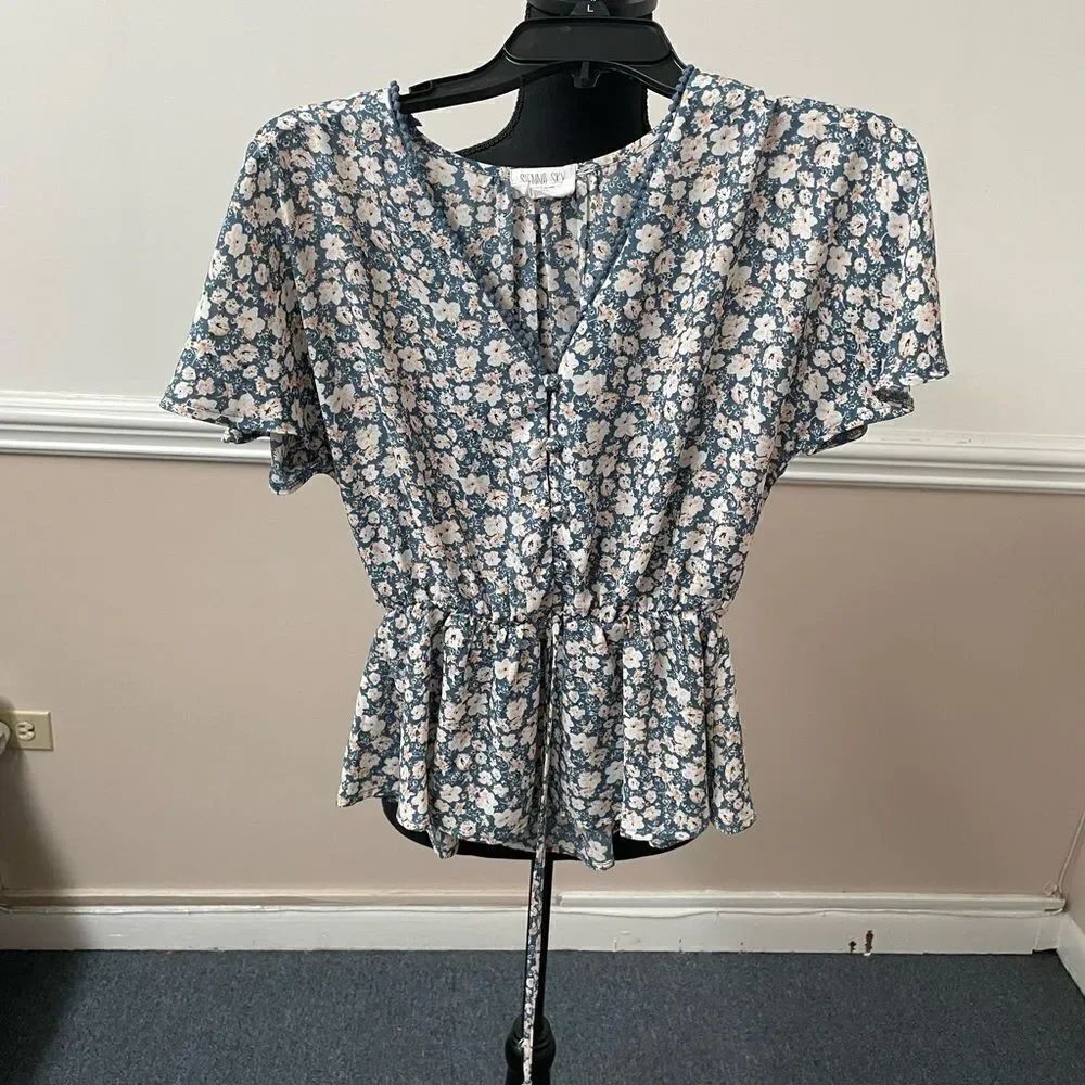Sienna Sky Wrap Floral Blouse